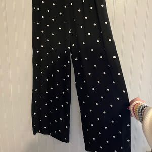 Aeropostale polka dot flare pants.